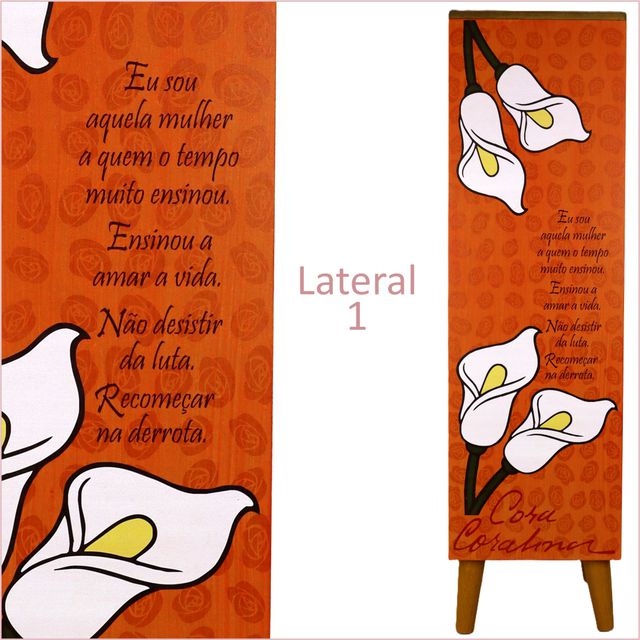 Gaveteiro Cora Coralina - 5 gavetas 