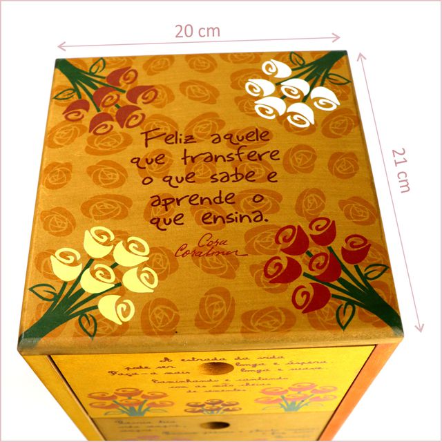 Gaveteiro Cora Coralina - 5 gavetas 