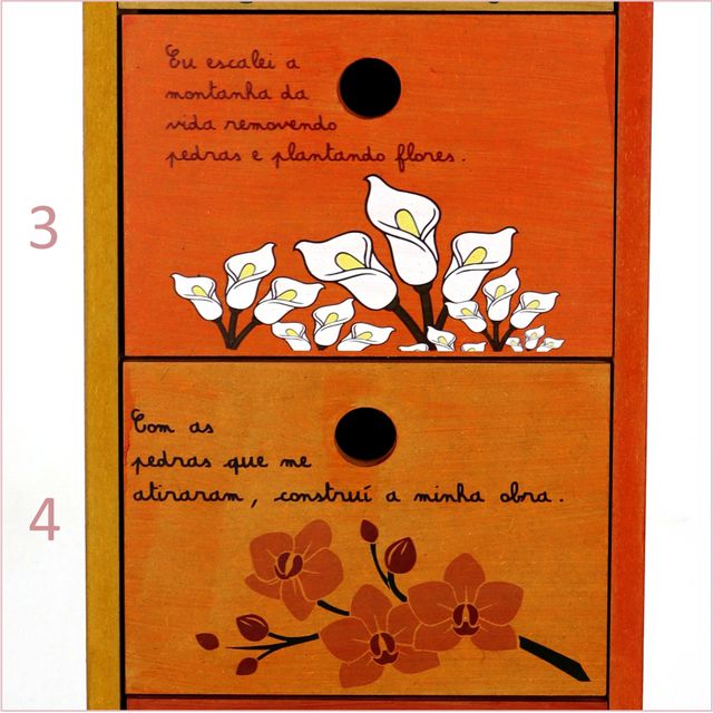 Gaveteiro Cora Coralina - 5 gavetas 