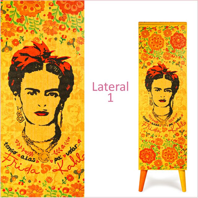 Gaveteiro Frida Kahlo - 5 Gavetas