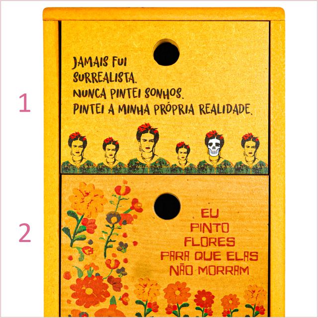 Gaveteiro Frida Kahlo - 5 Gavetas