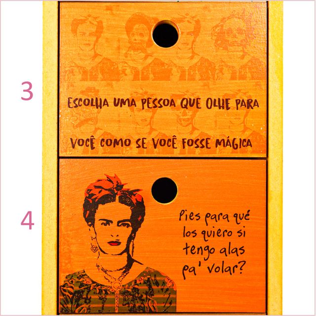 Gaveteiro Frida Kahlo - 5 Gavetas