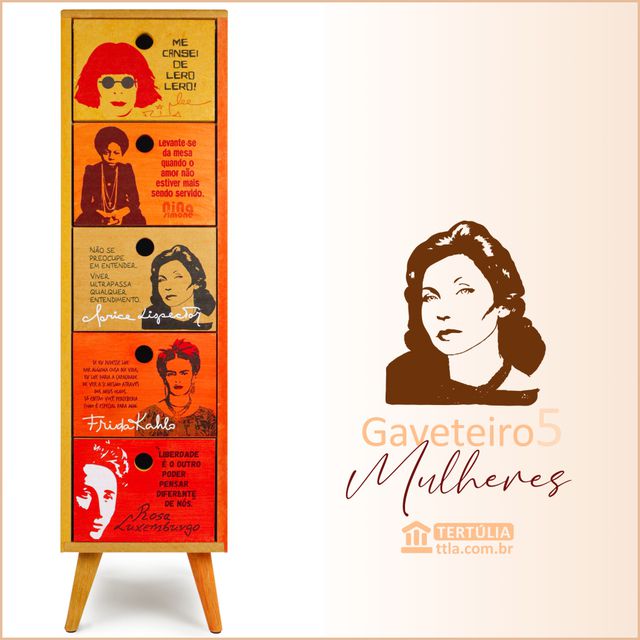 Gaveteiro Mulheres - 5 Gavetas