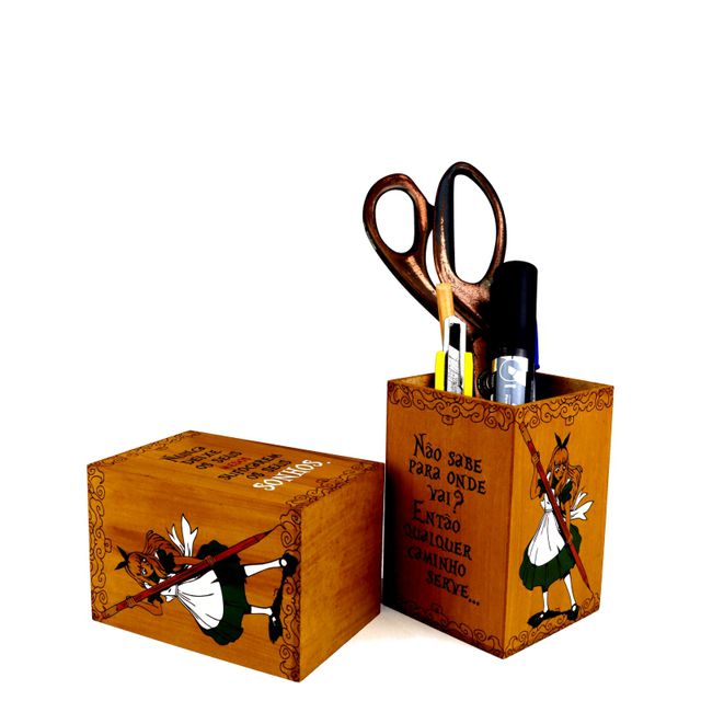 PORTA LÁPIS MUNDO ALICE - GATO