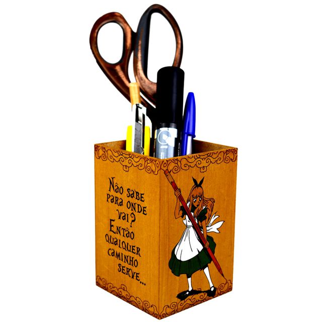 PORTA LÁPIS MUNDO ALICE - GATO