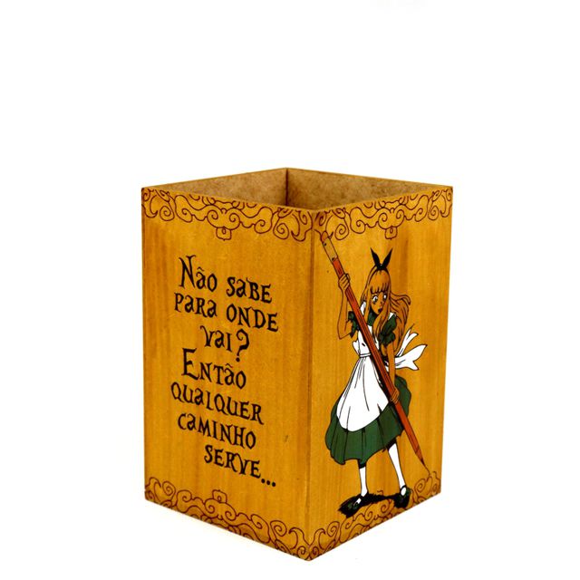 PORTA LÁPIS MUNDO ALICE - GATO