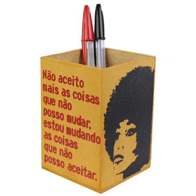 Porta-lápis Angela Davis