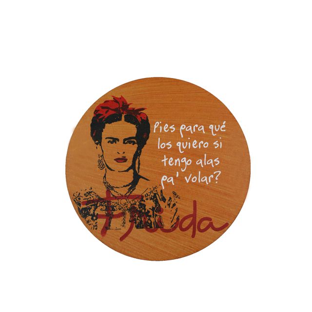 Quadrinho Redondo Frida Kahlo Alas