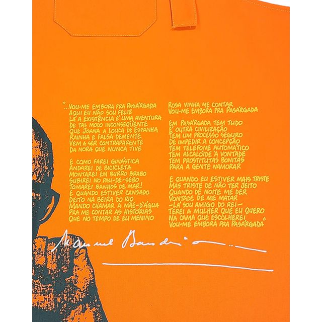 AVENTAL MANUEL BANDEIRA - Laranja