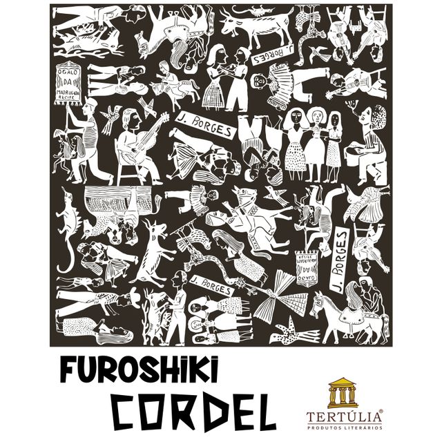 FUROSHIKI CORDEL - PRETO - 70x70cm