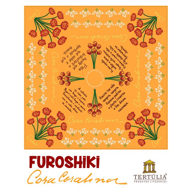 FUROSHIKI CORA - Laranja - 70x70cm