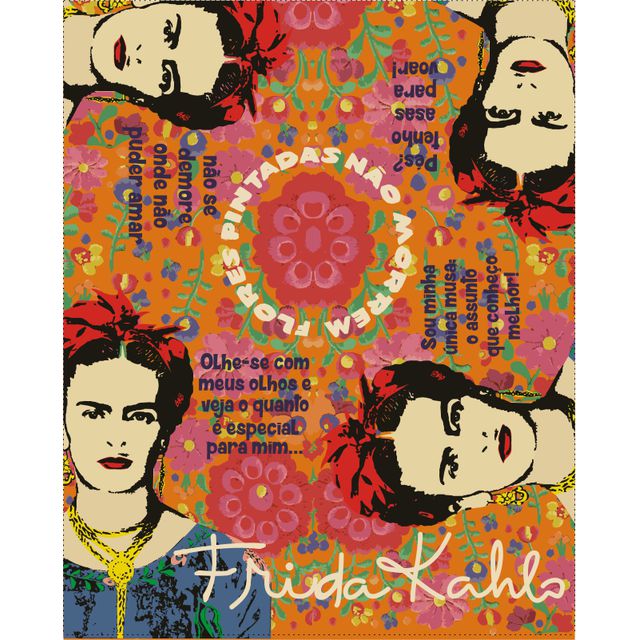 FUROSHIKI FRIDA KAHLO - Frases - 70x70cm 