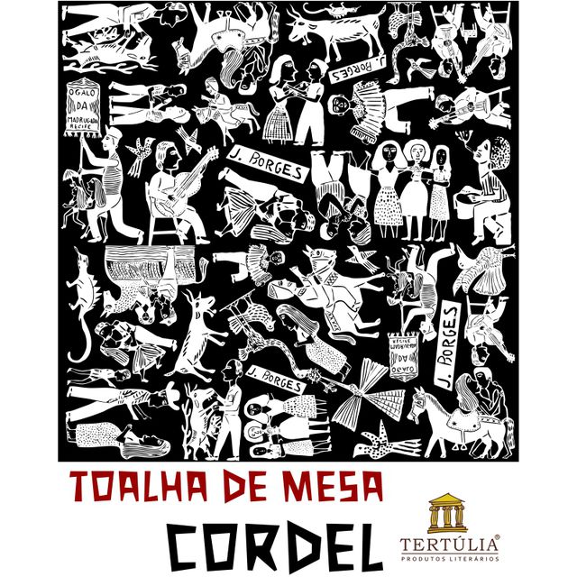 Toalha de Mesa Cordel - Preta