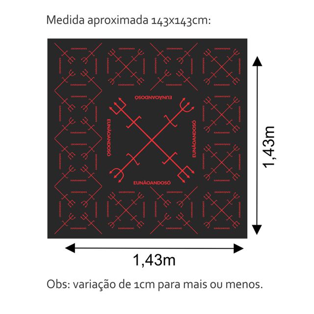 Toalha de Mesa Exu - Preta 