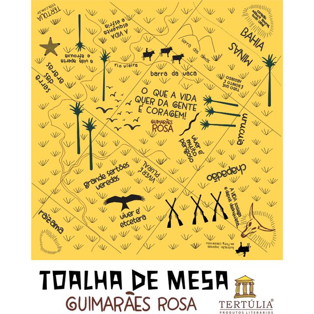 Toalha de Mesa Guimarães Rosa - Amarela