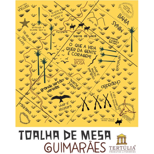 Toalha de Mesa Guimarães Rosa - Amarela