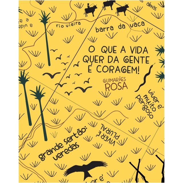 Toalha de Mesa Guimarães Rosa - Amarela