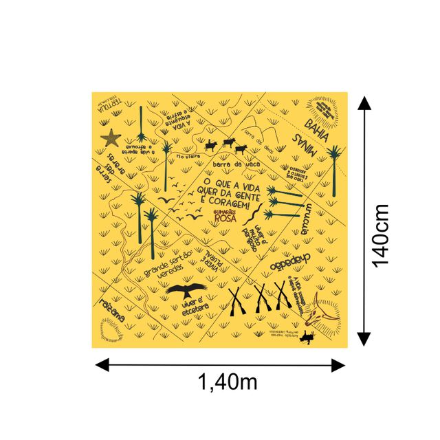 Toalha de Mesa Guimarães Rosa - Amarela