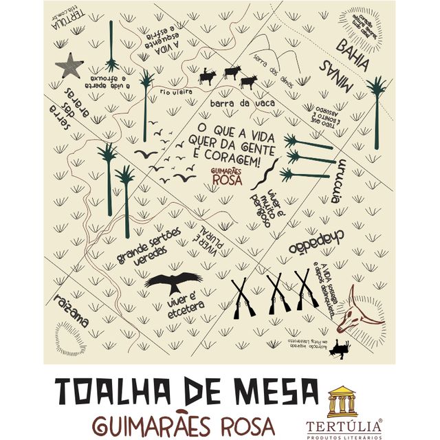 Toalha de Mesa Guimarães Rosa - Cru