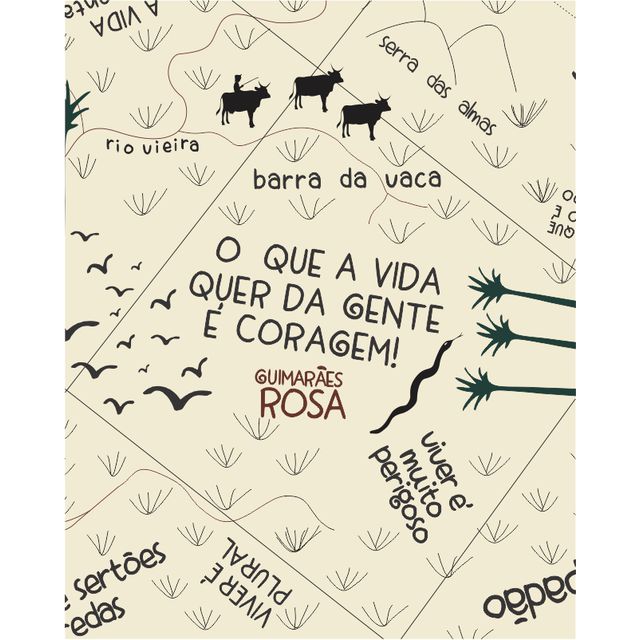Toalha de Mesa Guimarães Rosa - Cru