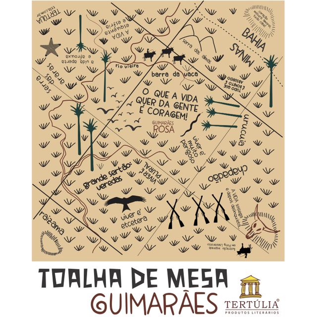 Toalha de Mesa Guimarães Rosa - Cru