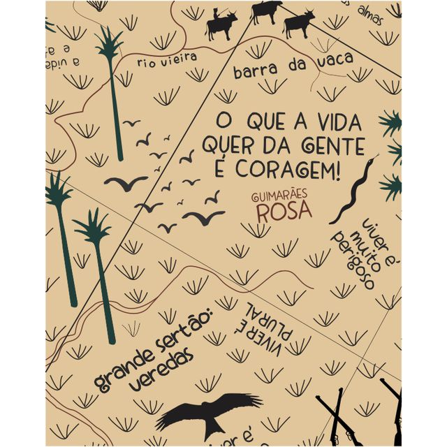 Toalha de Mesa Guimarães Rosa - Cru