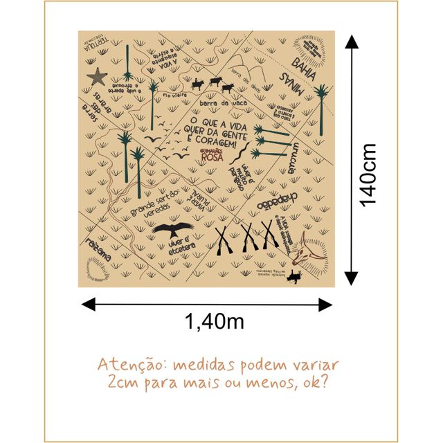 Toalha de Mesa Guimarães Rosa - Cru