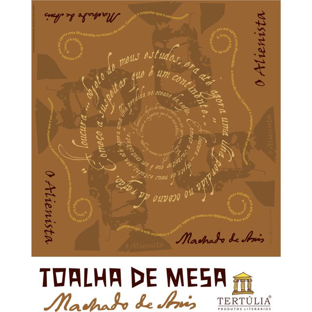 Toalha de Mesa Machado de Assis - Marrom