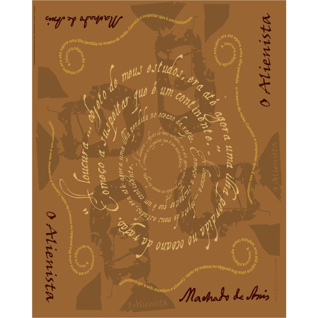 Toalha de Mesa Machado de Assis - Marrom