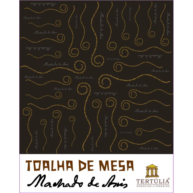 Toalha de Mesa Machado de Assis - Preta