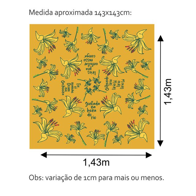 Toalha de Mesa Oxum - Amarela