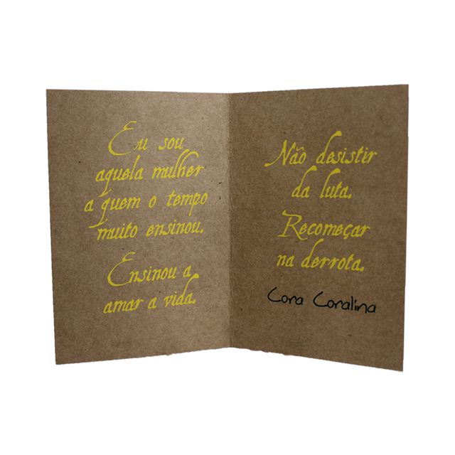 CARTÃO - Cora Coralina (Ofertas de Aninha)