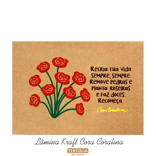 Lâmina Cora Coralina Recria