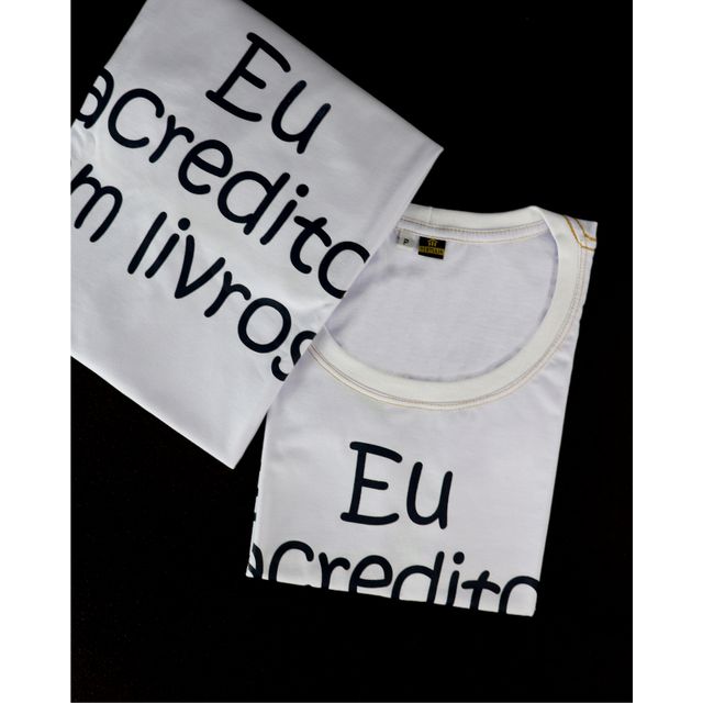 BABYLOOK EU ACREDITO EM LIVROS - Branca