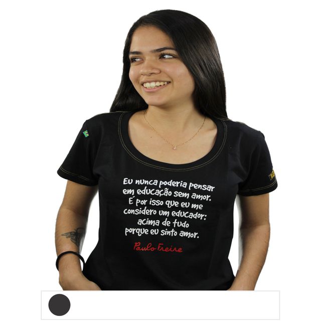 Babylook Paulo Freire Preta