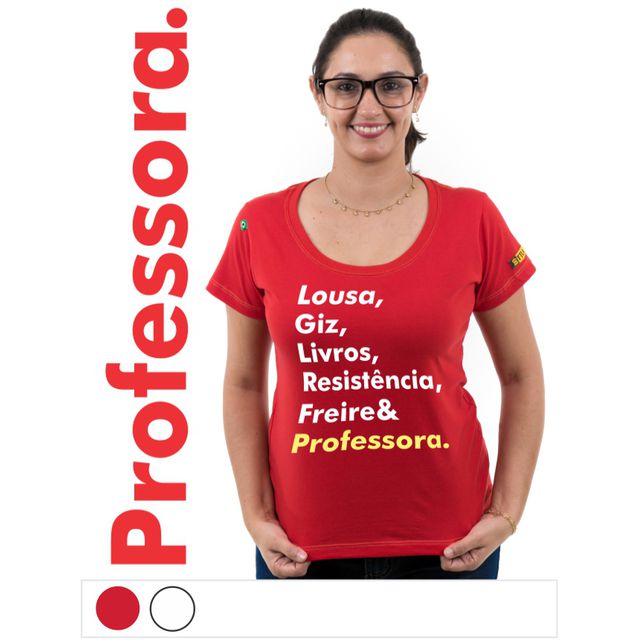 Babylook Freire e Professora - Vermelha