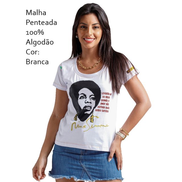 Babylook Nina Simone Amor Branca