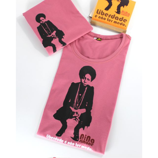 Babylook Nina Simone Liberdade Goiaba