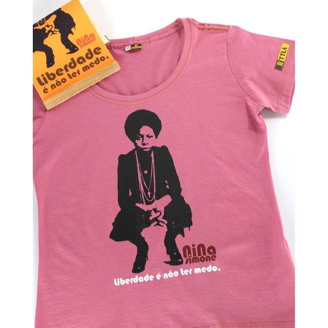 Babylook Nina Simone Liberdade Goiaba