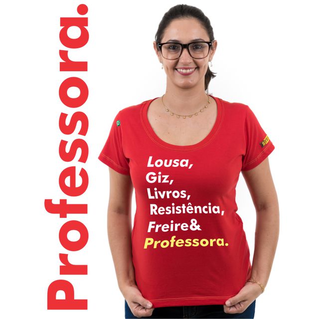 Babylook Freire e Professora - Vermelha
