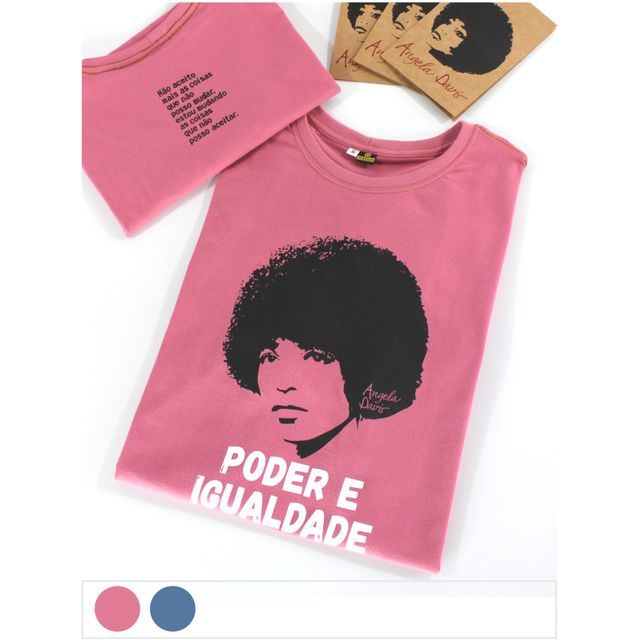 Camiseta Angela Davis - Goiaba