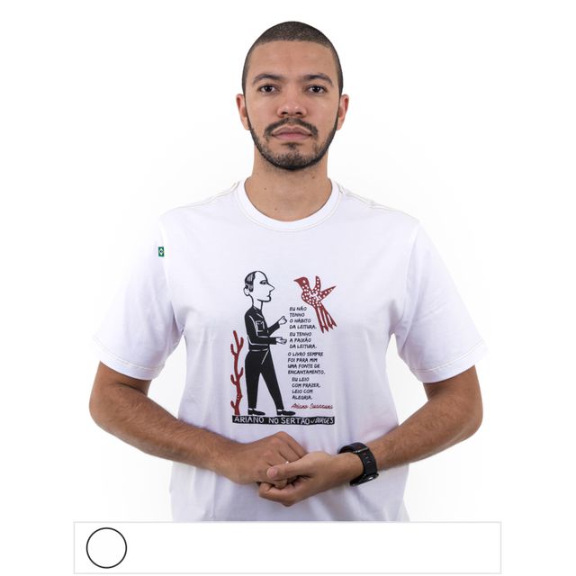 Camiseta Ariano Suassuna Branca