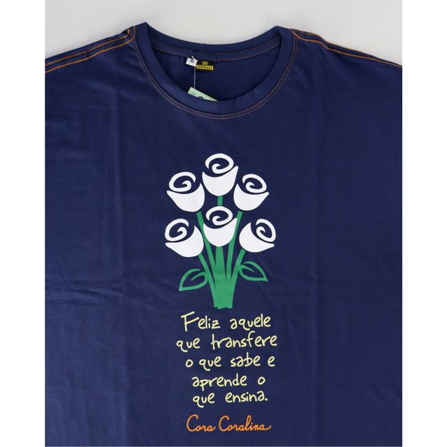 Camiseta Cora Coralina Professor - Marinho