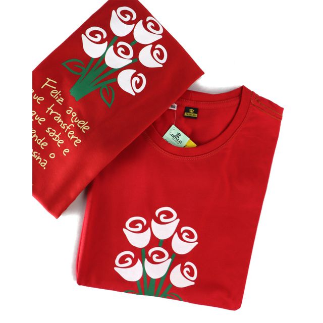 Camiseta Cora Coralina Professor - Vermelha