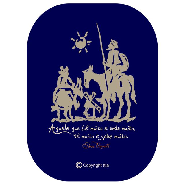 Camiseta Dom Quixote Sabedoria Marinho