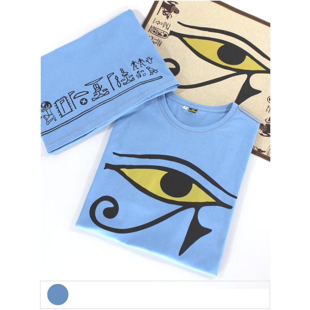 Camiseta Olho de Hórus Egito - Azul Claro