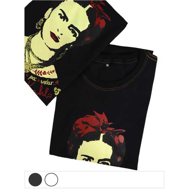 Camiseta Frida Kahlo Alas - Preta