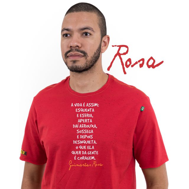 Camiseta Guimarães Rosa - Vermelha