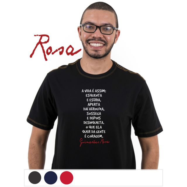 Camiseta Guimarães Rosa - Preta
