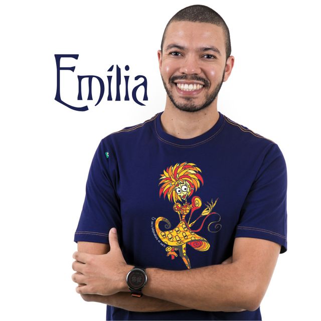 CAMISETA EMÍLIA - Marinho - O SÍTIO DE TIM BURTON